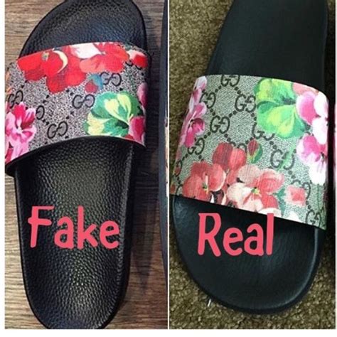 fake gucci slides vs real gucci slides|gucci knockoff slides.